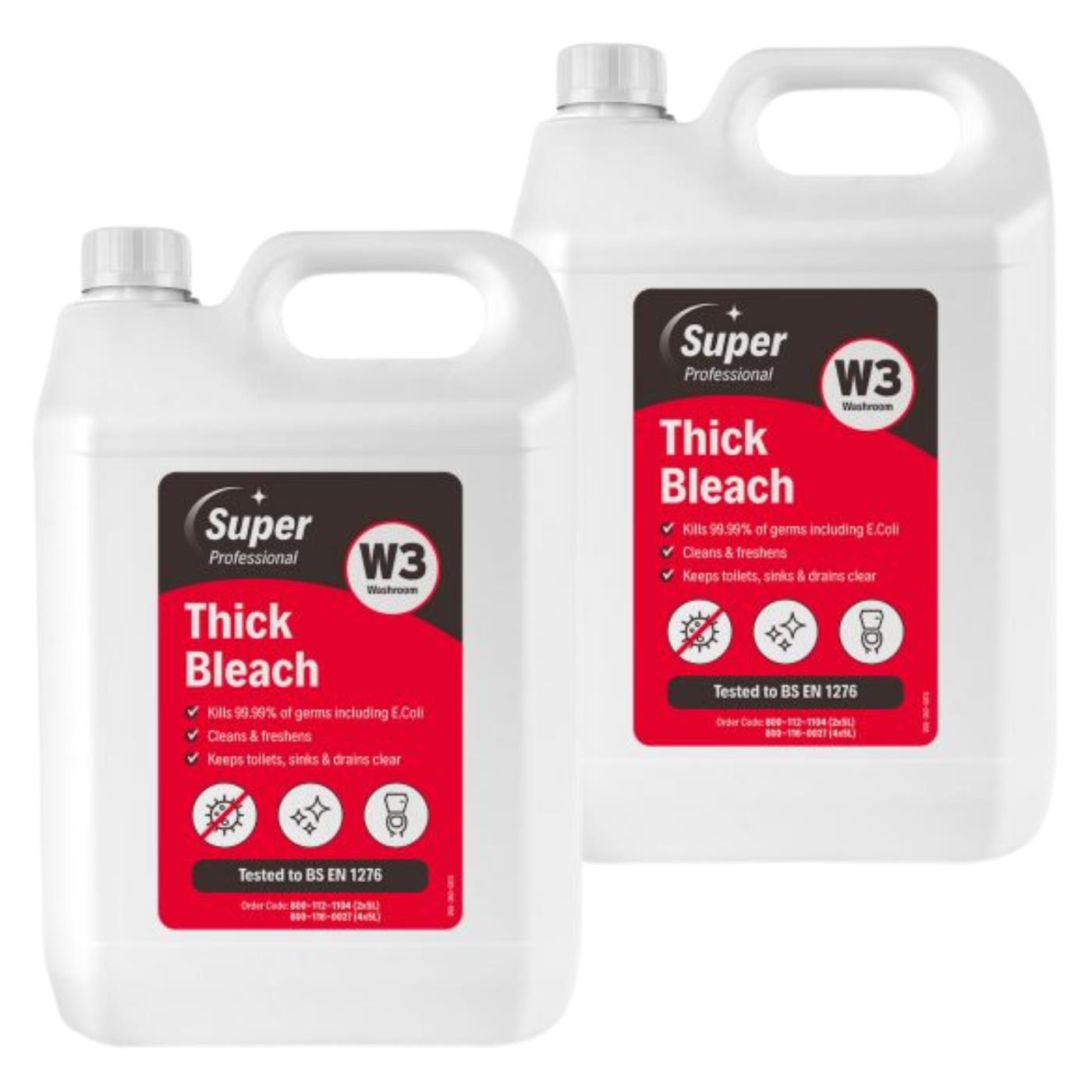 Thickened Bleach 4.7% 5L Concentrated thickness gives total protection against germs.