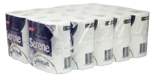 Serene Triple Quilted 3 Ply Toilet Rolls 170 Sheet