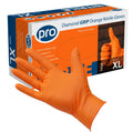 Diamond Grip Orange Nitrile Gloves M (10 boxes of 100 gloves)