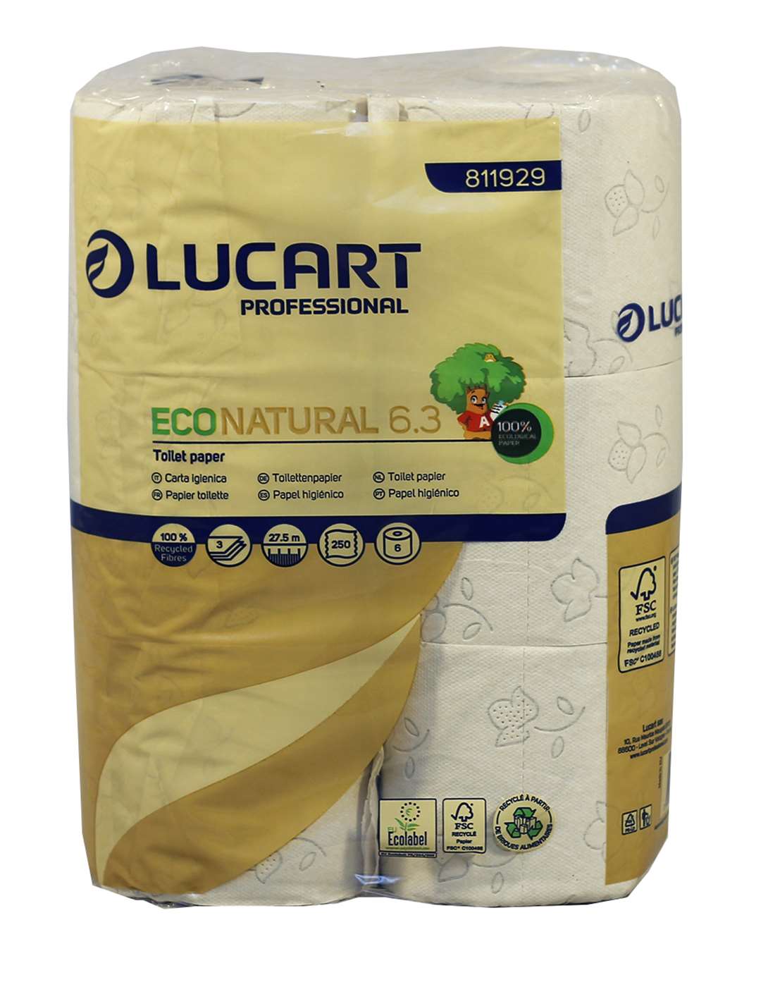 EcoNatural 3 Ply Toilet Rolls 250 Sheet Extra soft