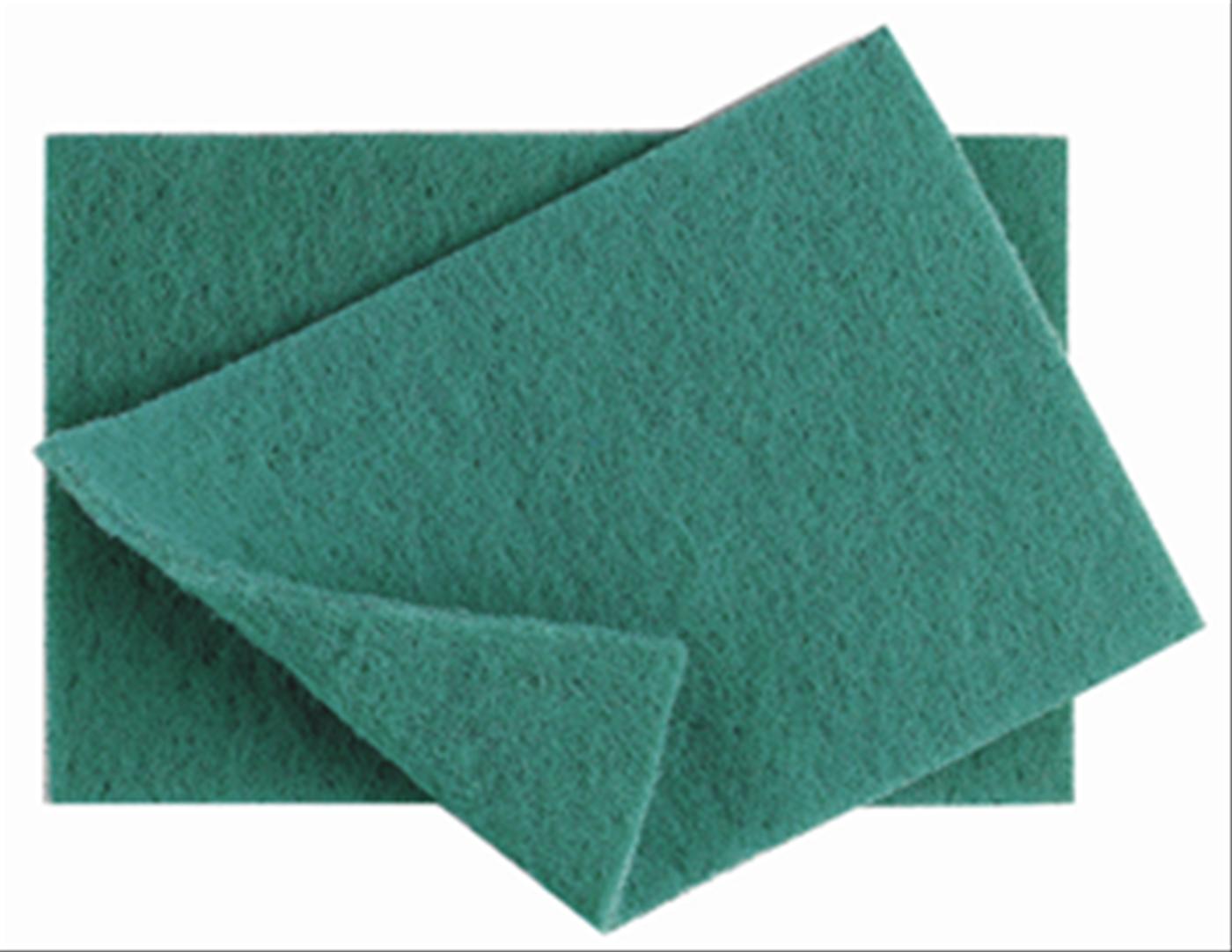 Green Scourers 9" x 6" Heavy duty green scourer in packs of 10