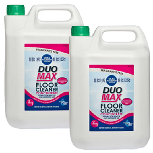 DuoMax Concentrated Floor Cleaner 2 x 5L Fragrance-free concentrated floor cleaner and sanitiser