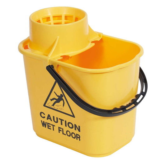 Yellow Mop Wringer Bucket 15 Litre