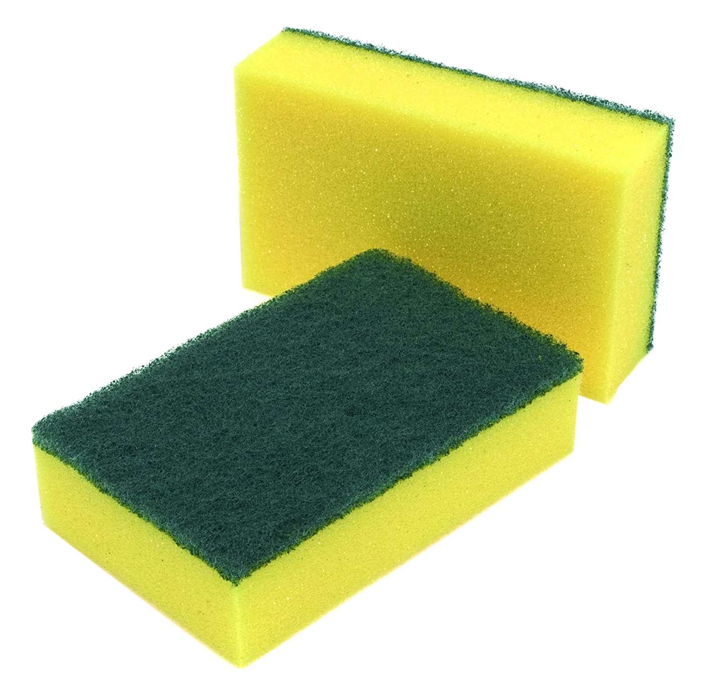 Foam Backed Scourers Heavy duty scourer on a foam back, 14cm x 8.5cm x 3cm (1 pack of 10)